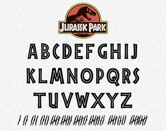 Jurassic park Alphabet SVG, Dinosaur svg, Jurassic Park Font svg, Dinosaur font svg, Jurassic Park Alphabet, Dinosaur Alphabet, Font svg,