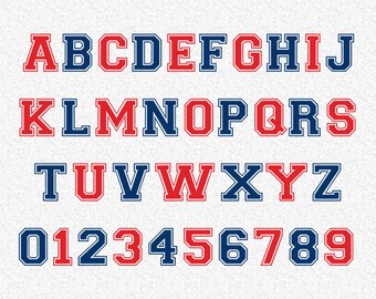 Varsity font svg, Varsity letters, Sport font, Alphabet svg Files for Silhouette Cameo, , Cut files for Cricut, svg, eps, dxf, png, jpg,