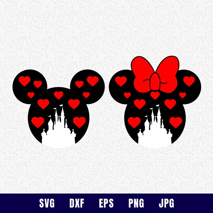 Minnie Valentines Svg Layered SVG Cut File