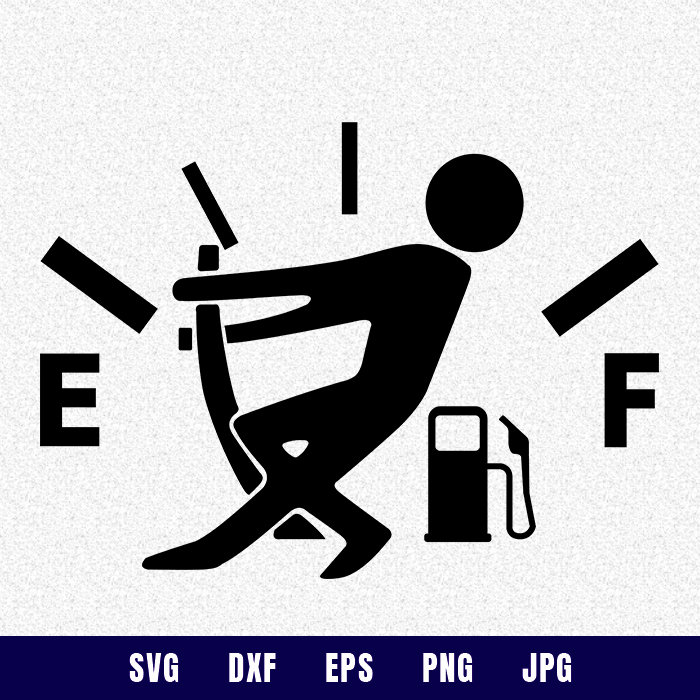 Gas Gauge SVG Short Hair Empty Gas svg SVG Funny svg svg Etsy