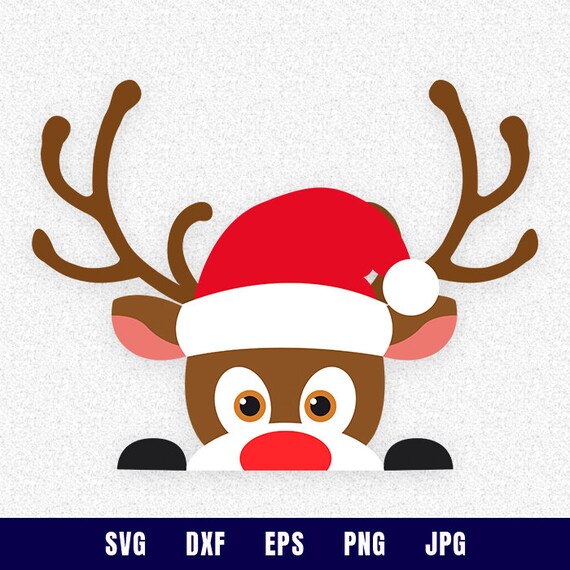 Reindeer SVG Christmas SVG Reindeer Head Svg Reindeer Clip Etsy