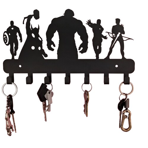 Avengers Wall Mounted Metal Key Holder Superhero Decor Etsy
