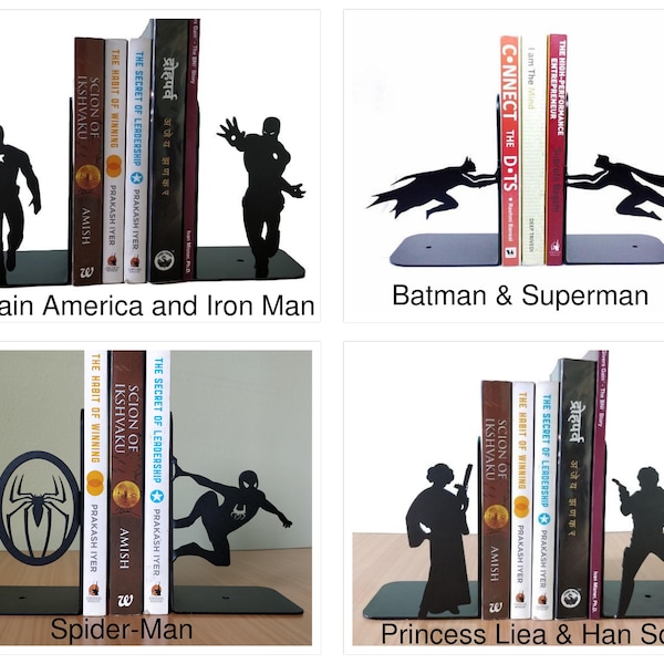 Metal Bookends Etsy