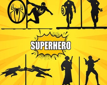 Superhero Metal Bookends: Decorative Book Stopper Pair