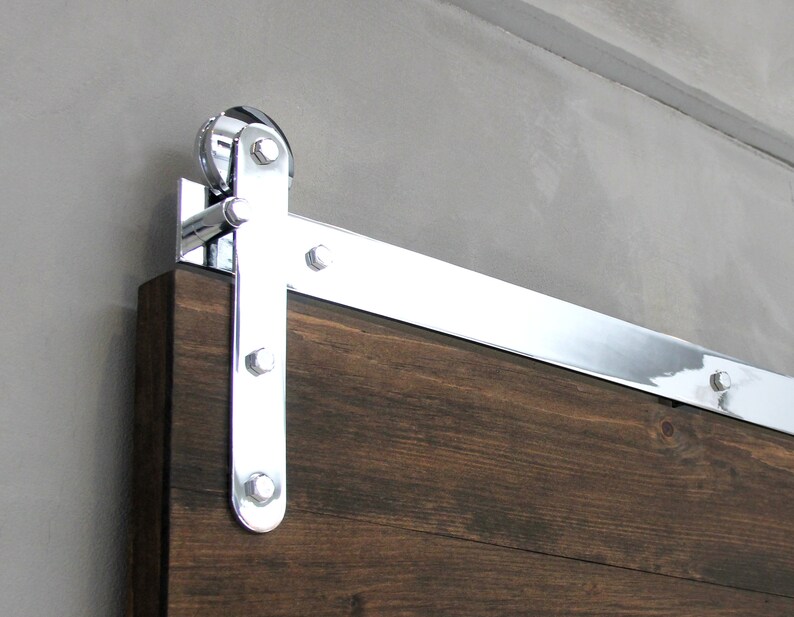 Pinnacle Chrome Barn Door Hardware