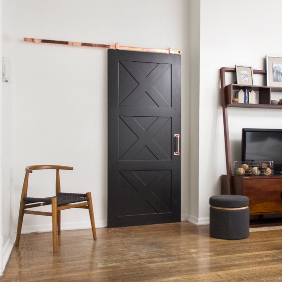 Pinnacle Copper Barn Door Hardware Etsy