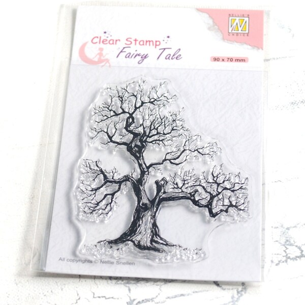 Clear Stamp Stempel Baum 9 x 7 cm Äste, Junk Journal Mixed Media DIY Basteln Wald Herbst