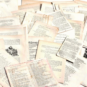 TOP SELLER für Junk Journal 75 originale vintage Buchseiten, Paperbundle Papier-Set Scrapbooking Noten Landkarten Bilder Patina alte Schrift Bild 8