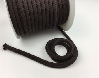 1 m cord 10 mm cotton cord hoodie brown/cord for hoodies or turn bags/hooded Cord