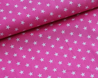 Cotton stars pink white / Swafing Grandy / weaves / cotton fabric with small stars