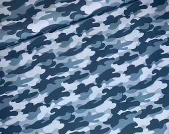 Baumwollstoff Flecktarn blau /  Hilco - Jatiju Design