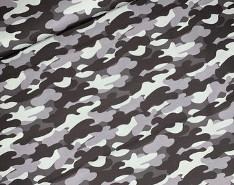 Baumwollstoff Flecktarn grau /  Hilco - Jatiju Design