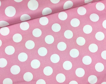 Baumwolle Polka Dots rosa HILCO BIG 60s große Punkte / 60er Jahre / Petticoat Kleid / Rockabilly