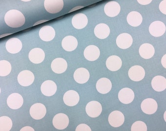 Rest 75 cm Baumwolle Polka Dots mint HILCO BIG 60s große Punkte / 60er Jahre / Petticoat Kleid / Rockabilly