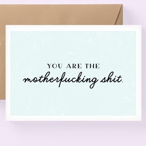 you are the motherf*cking sh*t card, best friend card, thank you card / SKU: ffollie02