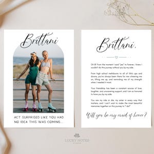 Will You Be My Bridesmaid Maid Of Honor Photo Wedding Party Proposal / Printable Calendar Canva Editable Template / INSTANT DOWNLOAD