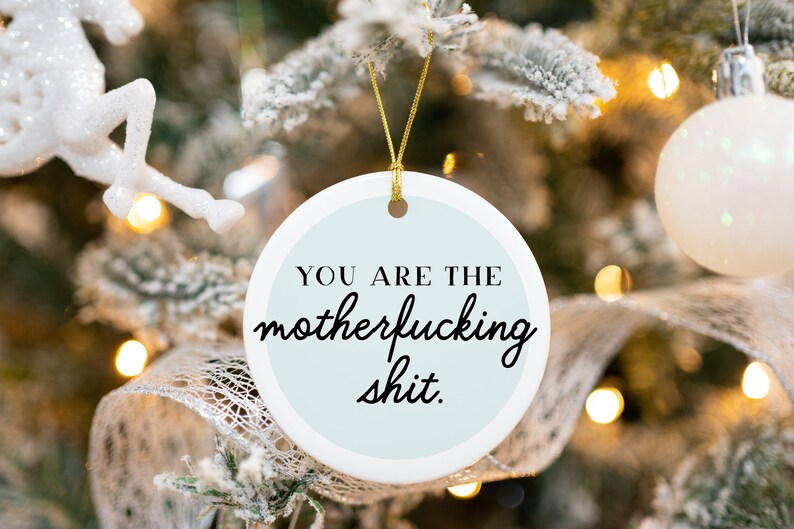 you are the motherfcking sht ornament / ornament for best friend / funny ornament / gifts for best friends / adult christmas gift image 1