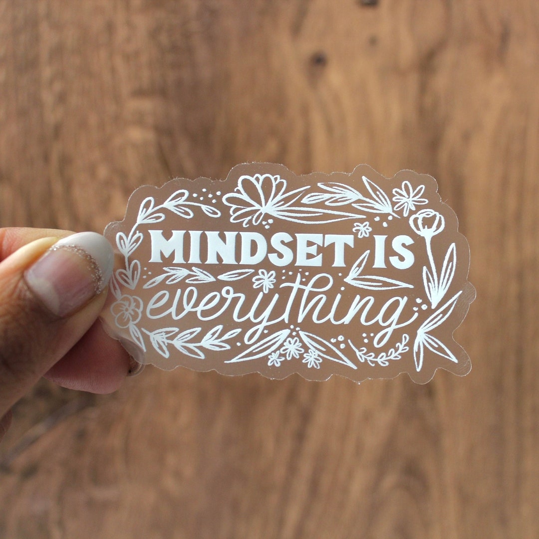 Mindset is Everything Sticker / Floral Sticker / Cute Sticker Etsy