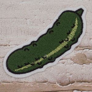 Cucumber embroidered - patch - application - iron-on - vegetable