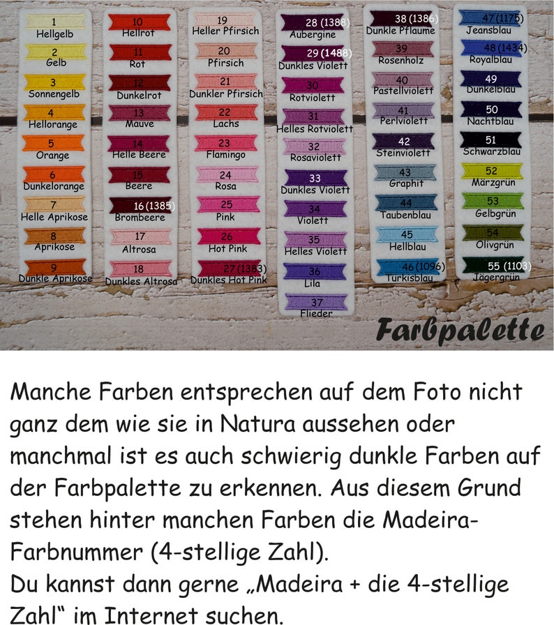Mini Namensschild in Wunschfarbe / Applikation Bild 6