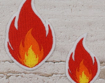 Embroidered patch flame patch application school enrollment school cone