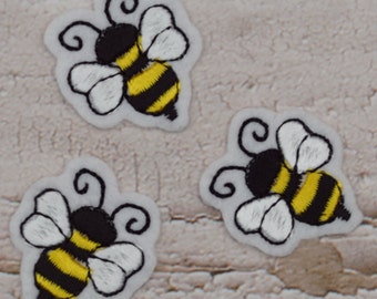 Stickaufnäher 3 kleine Bienen / Aufnäher / Applikation