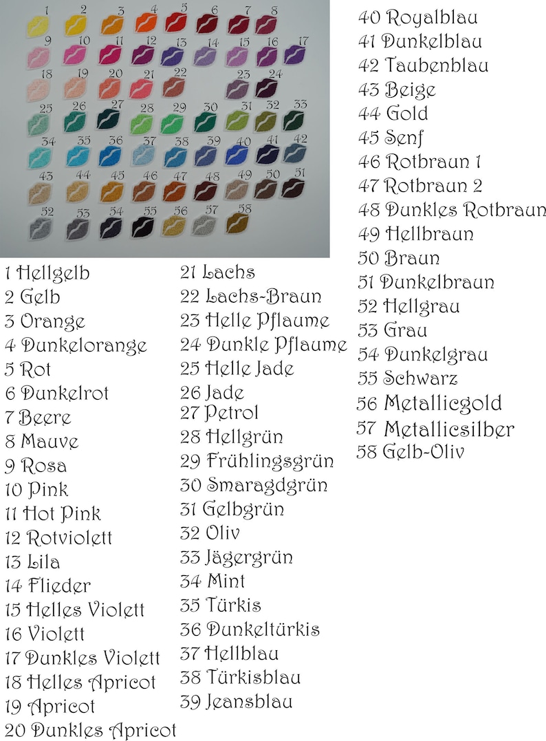 Namenszug L groß / Name in Wunschfarbe 57 Farben, 8 Neonfarben Schwarz zur Auswahl Aufnäher Applikation Stickaufnäher Bild 7