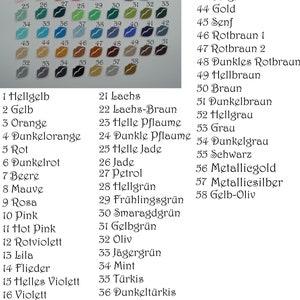 Stickaufnäher Sterne 4-er Set 58 Garnfarben 8 Neonfarben, 2 Filzfarben zur Auswahl Applikation Aufnäher Bild 9