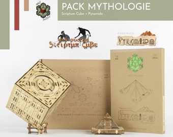 Mythology Pack Scriptum Cube and Pyramido puzzle box DIY Kit