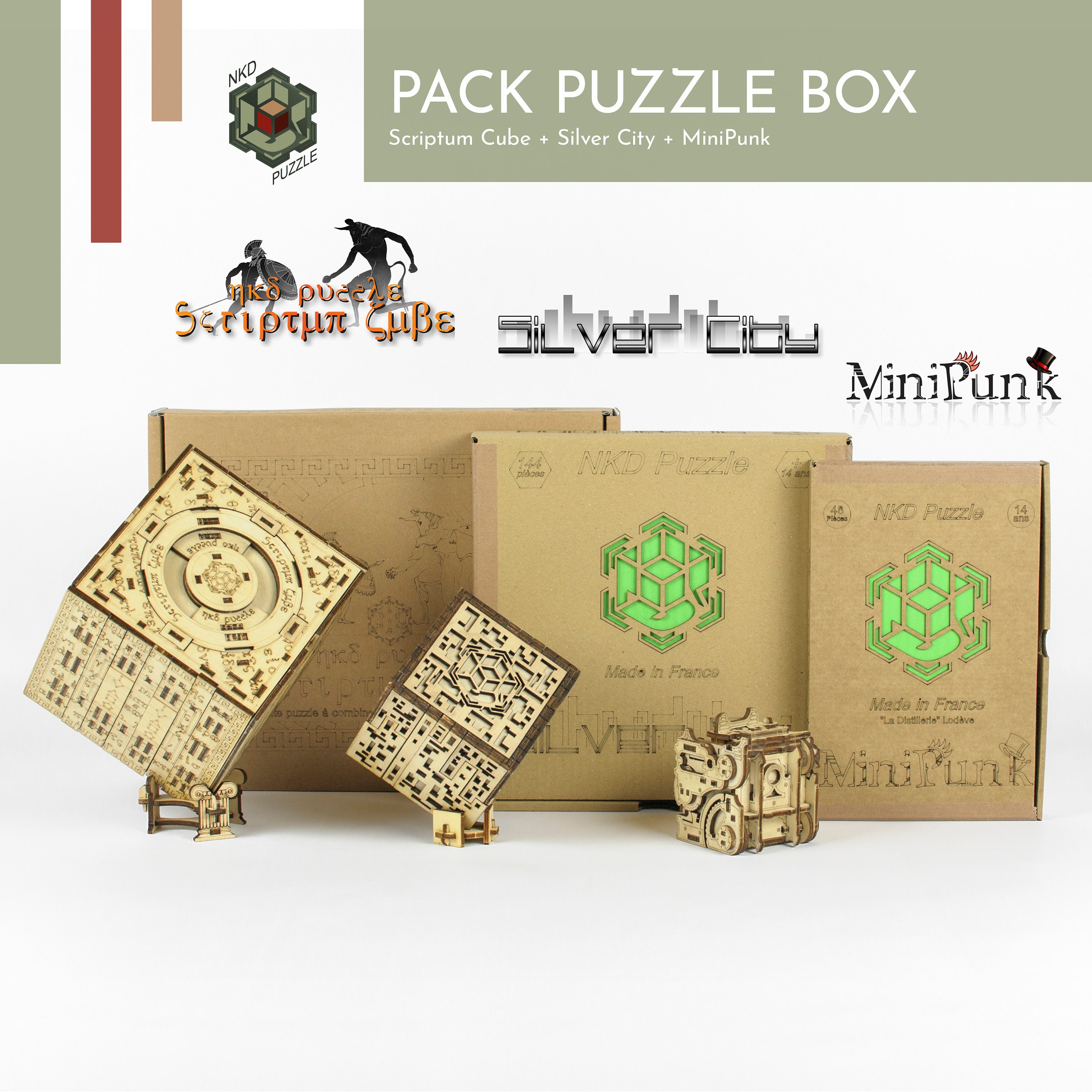 Scriptum Cube - Wooden DIY Puzzle Box Kit