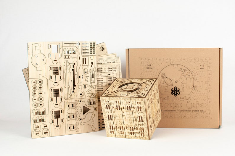 Puzzle Box Scriptum Cube KIT DIY Enigma Box Etsy