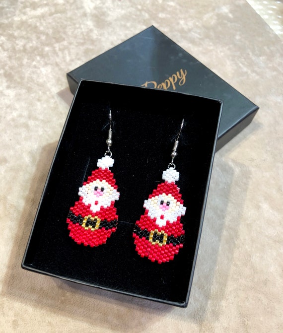 Father Christmas Earrings, Santa Claus Earrings, Christmas Party Earrings