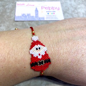 5pcs Christmas Santa Claus Detail Beaded Bracelet