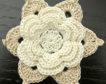 6 Stück, 6 cm, kleine handgemachte gehäkelte Blumen, Aufnäher, Verzierung, Applikation, Dekoration, DIY, ogrc, #601
