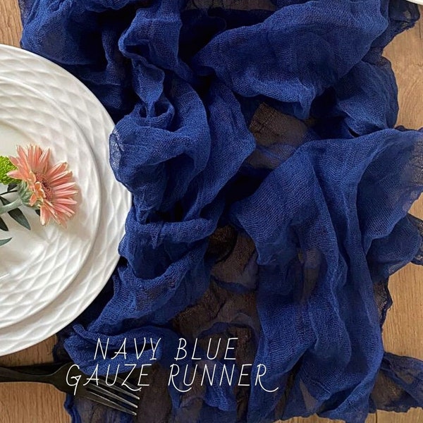 Navy Table Runner Etsy