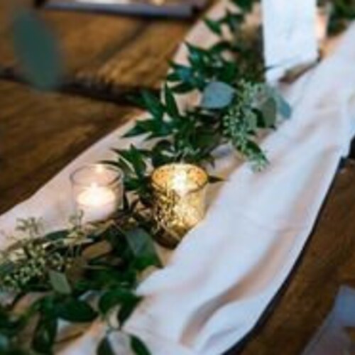 White Winter Wedding Table Centerpieces of Gauze Runner Etsy