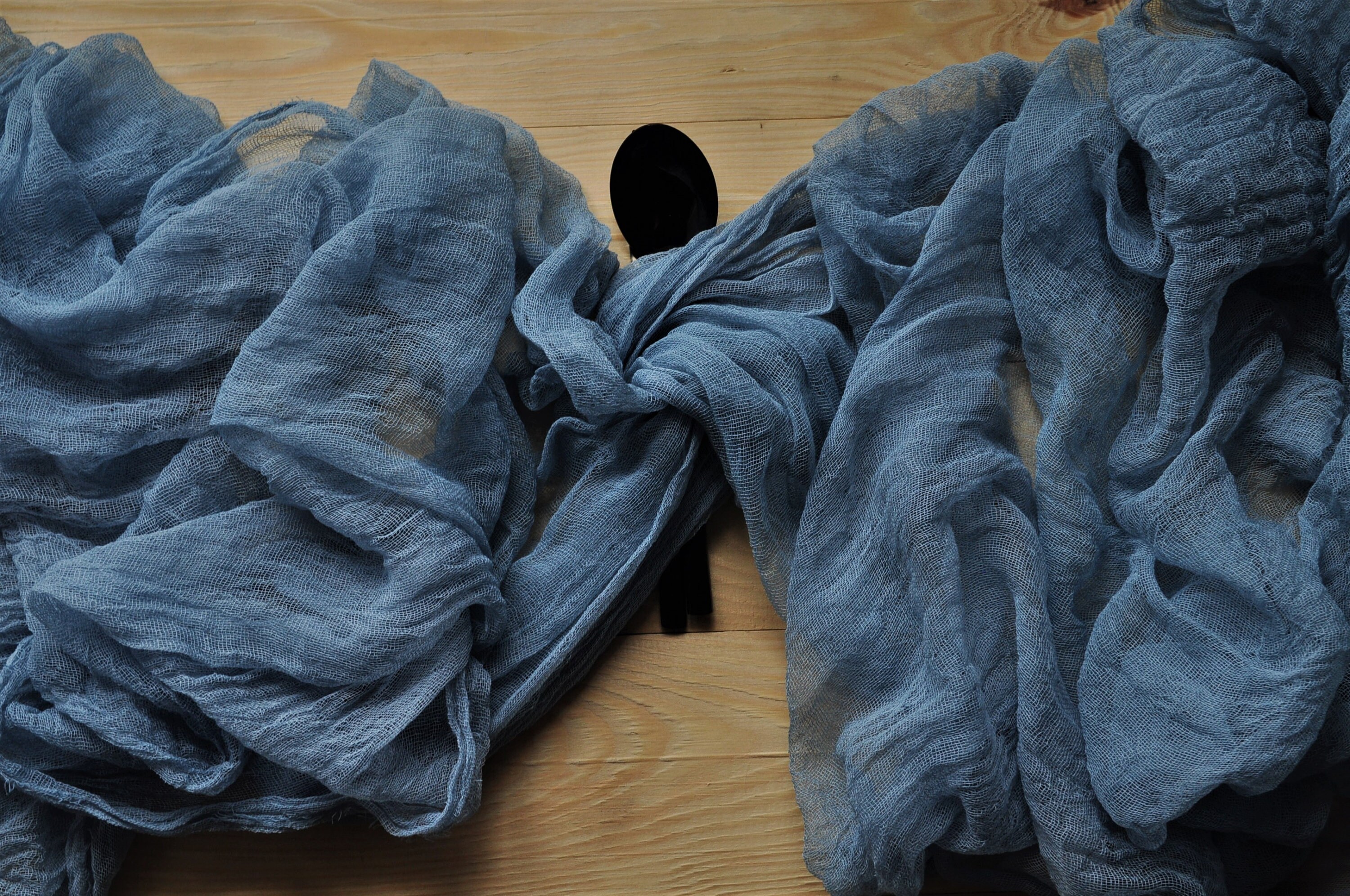 Dark blue table runner Blue wedding rustic guaze table runner Etsy