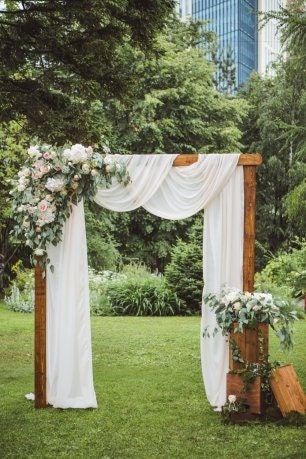 Rose Gold Wedding Arch Draping Fabric Chiffon Fabric Drapery