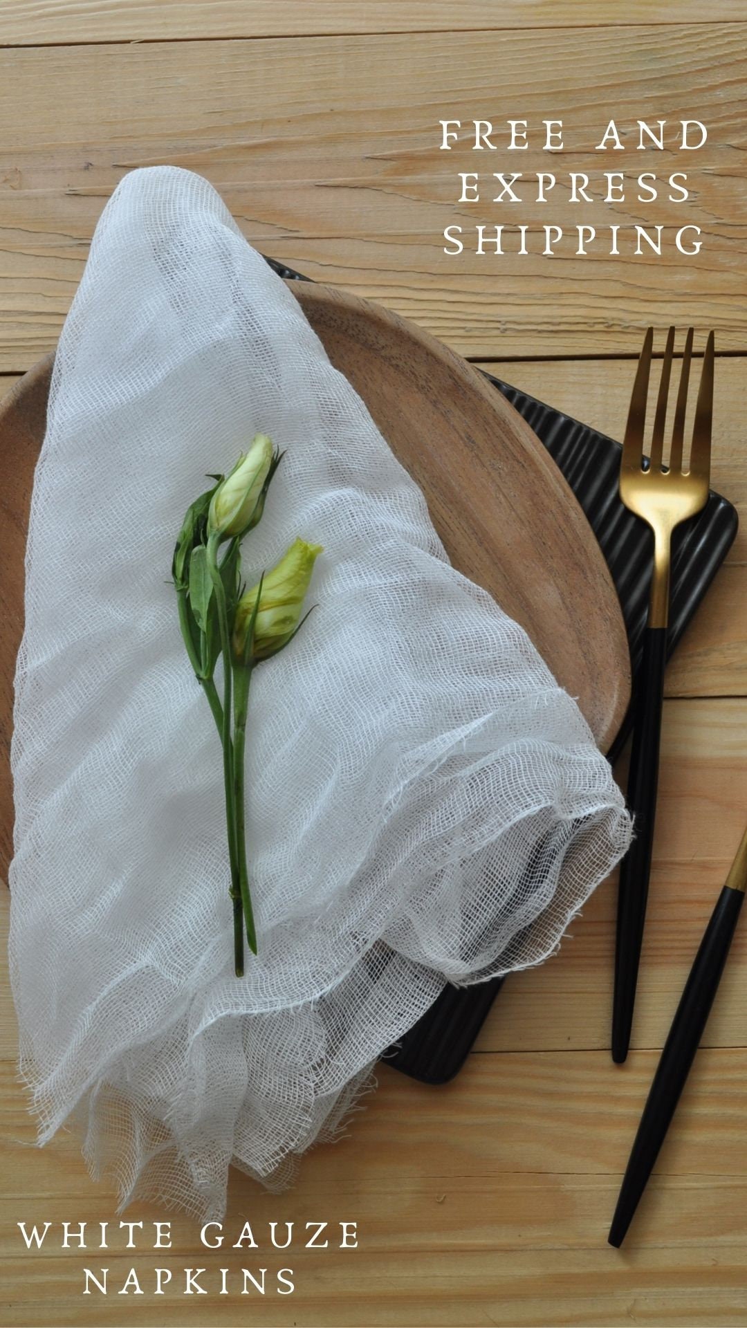 Ivory gauze napkins for wedding Raw edges cotton napkins Etsy