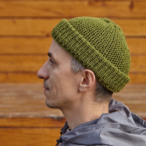 Fisherman Khaki Green Cotton Knitted 