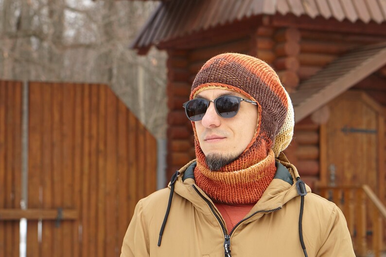 Knitted Winter Balaclava Knit Face Mask Fashion Hat Crochet Etsy