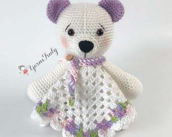 Sweet Bear Lovey - PDF Crochet Pattern - English Version - Instant Download - Amigurumi Crochet