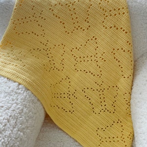 Butterfly Garden Baby Blanket - PDF Filet Crochet Pattern - English Version - Instant Download - Filet Crochet