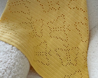 Butterfly Garden Baby Blanket - PDF Filet Crochet Pattern - English Version - Instant Download - Filet Crochet