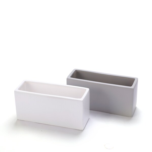 Ceramic window planter/White Windowsill planters/Rectangular planter/ Windowsill plant gift/Ceramic window box