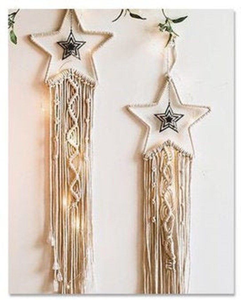 Macrame Wall Hanging Decor Art/ Star Wall Hanging Etsy