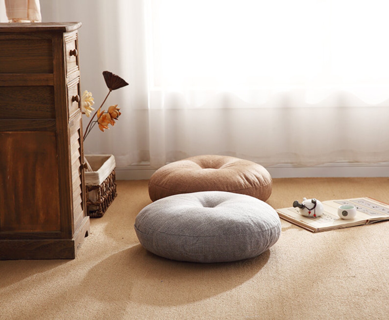 Washable Japanese Floor Cushion/floor Seating Sofa/decorative Etsy