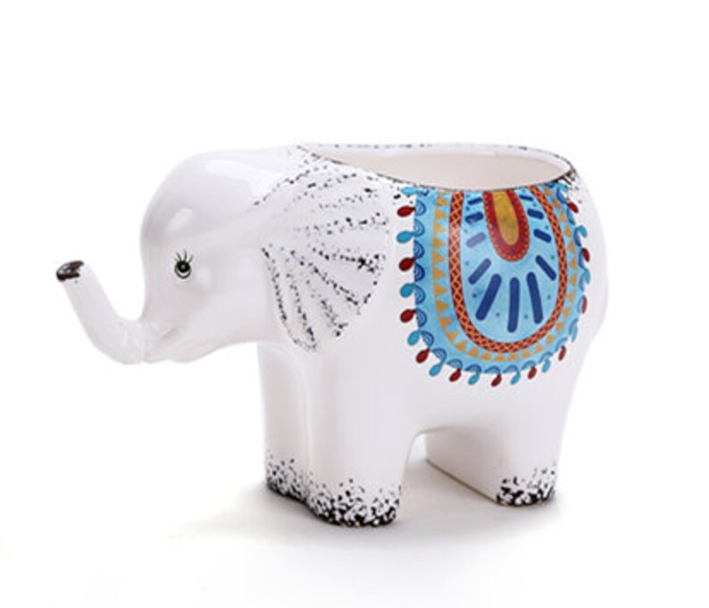 Ceramic Elephant Planters / Cute Ceramic Animal Flower Pot/ Etsy