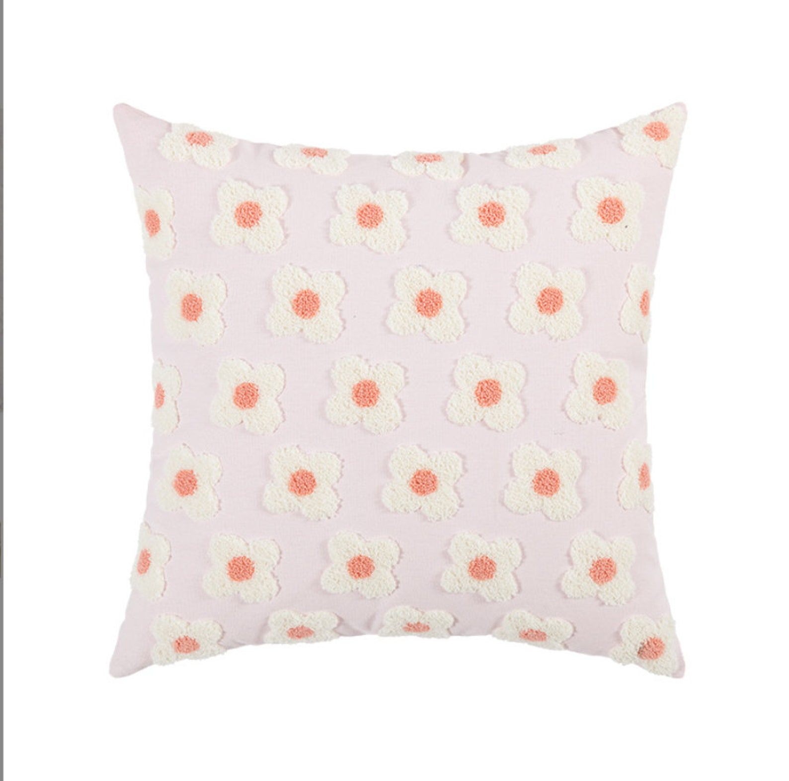 Pink Flower Pillow/pink Floral Pillow Cover/lovely Throw Etsy