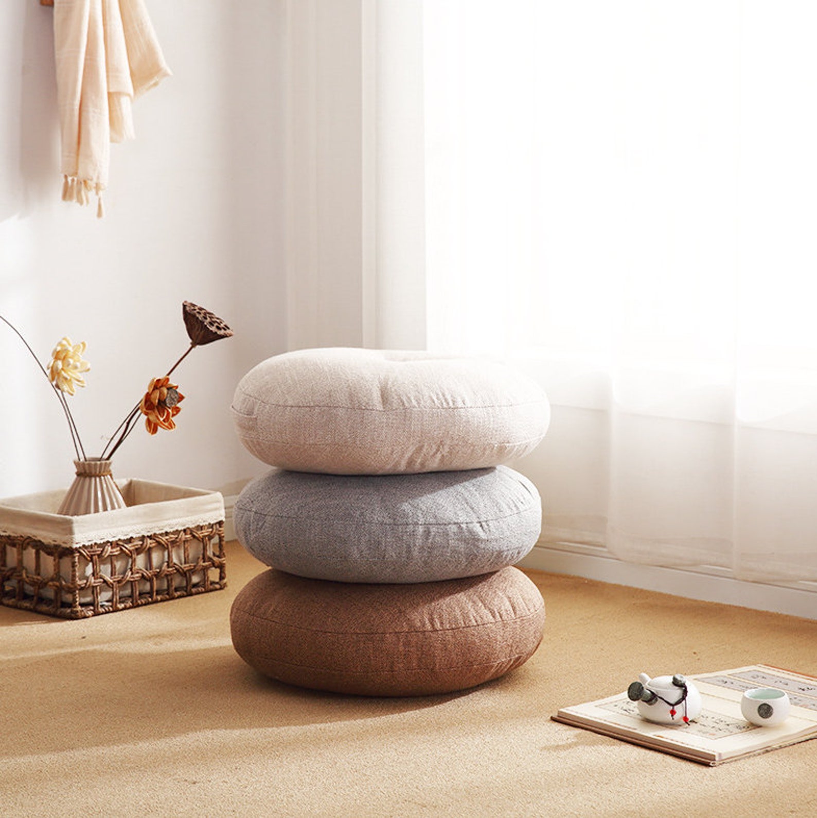 Washable Japanese Floor Cushion/floor Seating Sofa/decorative Etsy